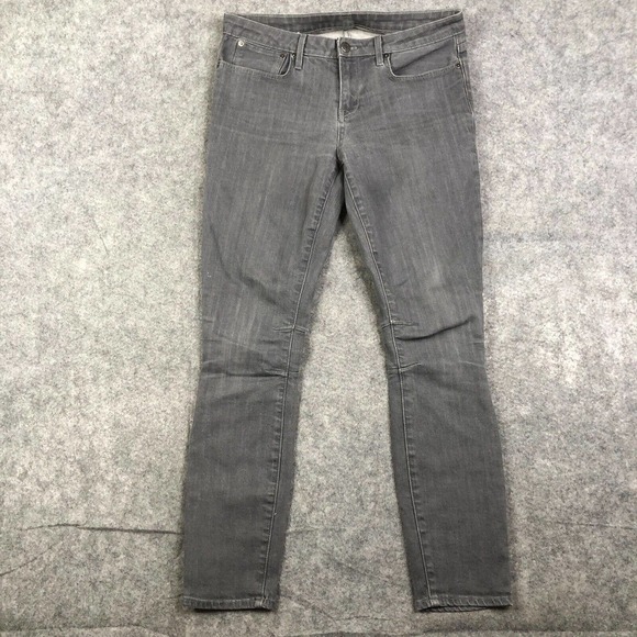 Helmut Lang Jeans Womens 28 Moto Skinny Gray Stretch Made in USA 31x28 Designer - Picture 1 of 14